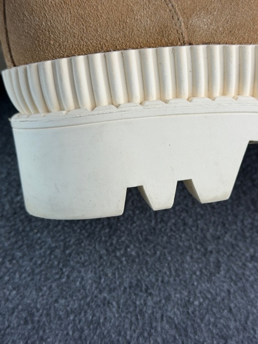 Rare Silent D Peato‎ Women’s Tan Suede Platform Boots Size 8/8.5US|39 EU - Picture 8 of 9